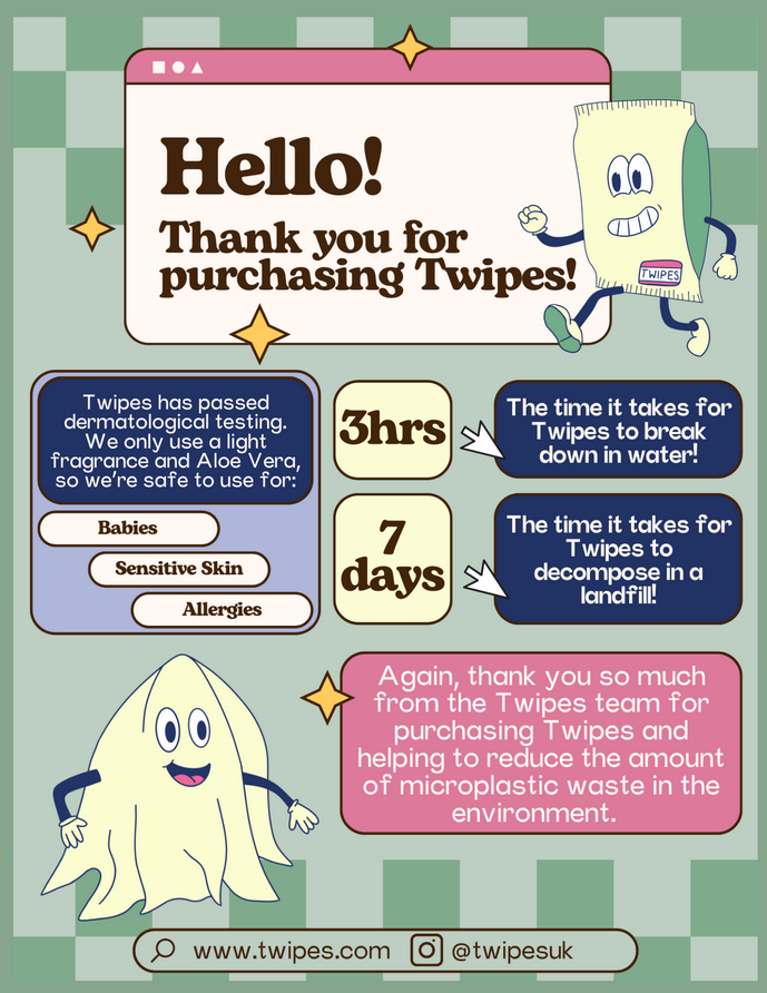 An ad for Twipes